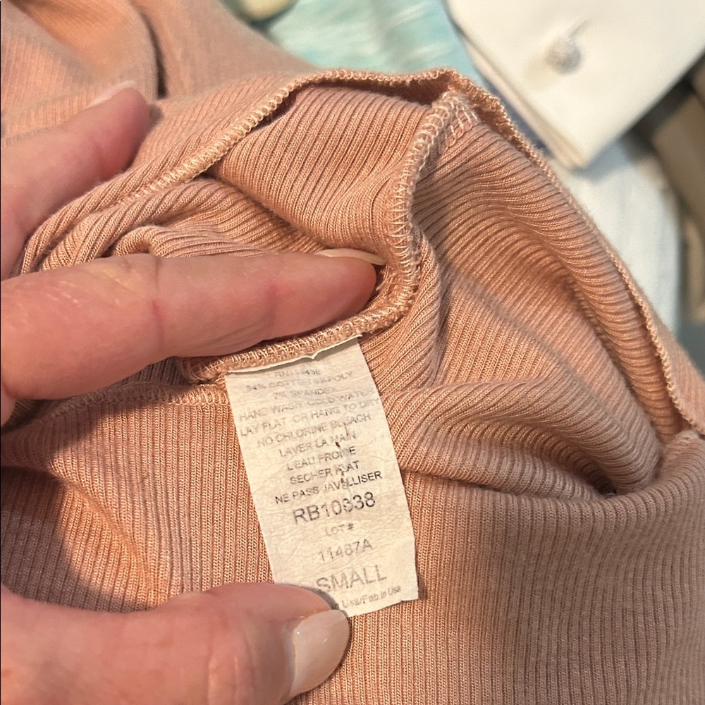 Women's Tie-Front Top - Tan - Picture 2 of 2